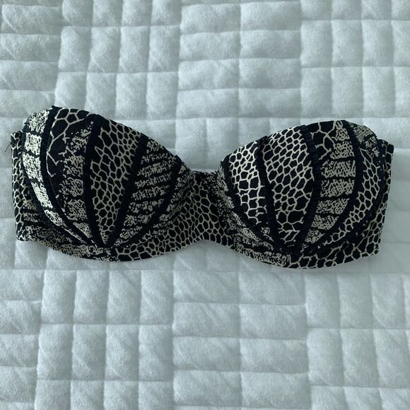 NEW Zimmermann Reptile Print Bikini Ruffles Removable Straps Balconette Sz 1 XS - Picture 9 of 9